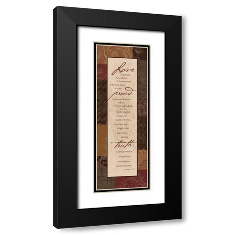 Corinthians Spice Black Modern Wood Framed Art Print with Double Matting by Grey, Jace