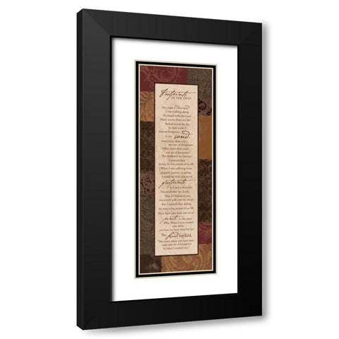 Footprints Spice Black Modern Wood Framed Art Print with Double Matting by Grey, Jace