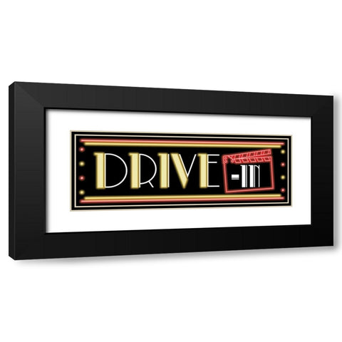 Drive In Black Modern Wood Framed Art Print with Double Matting by Grey, Jace