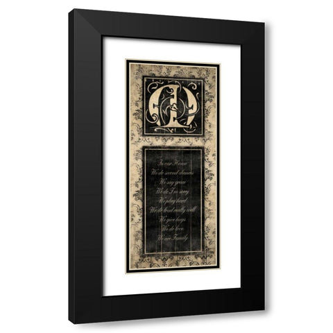 M In Our Home Black Modern Wood Framed Art Print with Double Matting by Grey, Jace