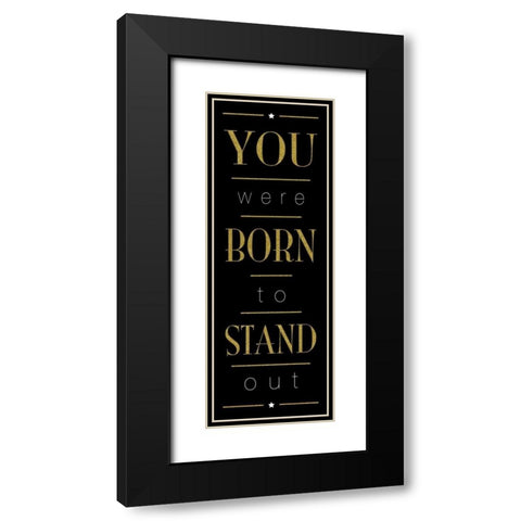 Stand Out Black Modern Wood Framed Art Print with Double Matting by Grey, Jace