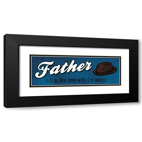 Father Wallet Black Modern Wood Framed Art Print with Double Matting by Grey, Jace