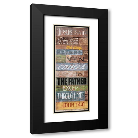 Jesus Said Black Modern Wood Framed Art Print with Double Matting by Grey, Jace