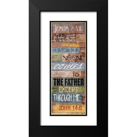 Jesus Said Black Modern Wood Framed Art Print with Double Matting by Grey, Jace