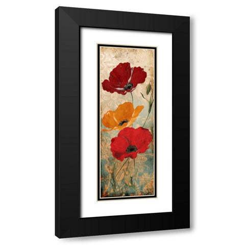 Floral Gypsy Black Modern Wood Framed Art Print with Double Matting by Grey, Jace