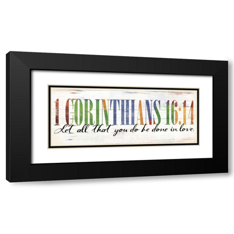 Let All Black Modern Wood Framed Art Print with Double Matting by Grey, Jace