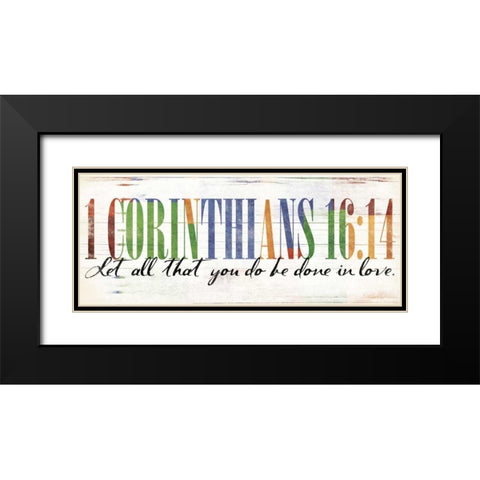Let All Black Modern Wood Framed Art Print with Double Matting by Grey, Jace