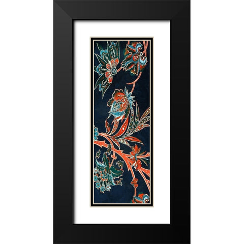 Vic Tropical Floral Mate Black Modern Wood Framed Art Print with Double Matting by Grey, Jace