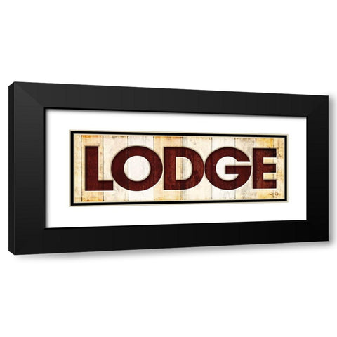 Lodge Wood Black Modern Wood Framed Art Print with Double Matting by Grey, Jace