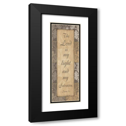 Lord Is My Light Black Modern Wood Framed Art Print with Double Matting by Grey, Jace