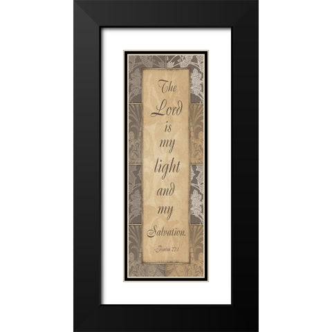 Lord Is My Light Black Modern Wood Framed Art Print with Double Matting by Grey, Jace