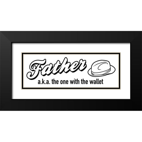 Father Wallet Black Modern Wood Framed Art Print with Double Matting by Grey, Jace