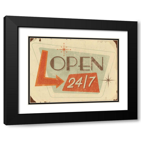 Open Black Modern Wood Framed Art Print with Double Matting by Grey, Jace