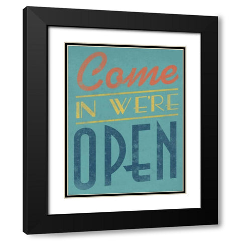 Were Open Black Modern Wood Framed Art Print with Double Matting by Grey, Jace