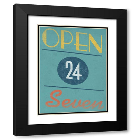 Open 24 Seven Black Modern Wood Framed Art Print with Double Matting by Grey, Jace