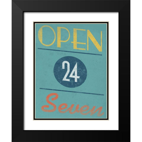 Open 24 Seven Black Modern Wood Framed Art Print with Double Matting by Grey, Jace