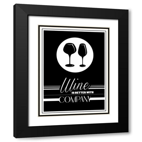 Better Wine I Black Modern Wood Framed Art Print with Double Matting by Grey, Jace