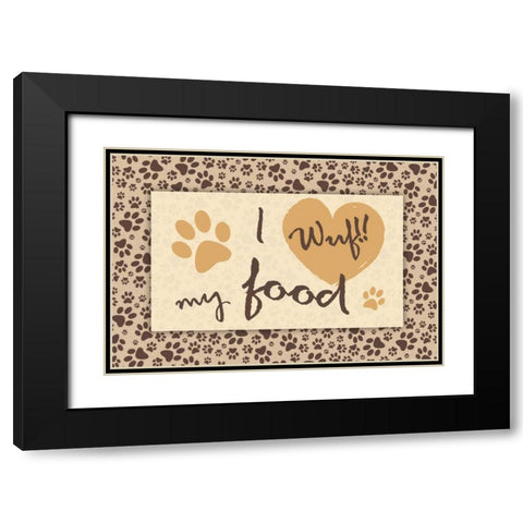 Dog Black Modern Wood Framed Art Print with Double Matting by Grey, Jace