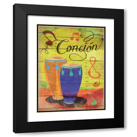 Concion II Black Modern Wood Framed Art Print with Double Matting by Grey, Jace