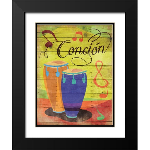 Concion II Black Modern Wood Framed Art Print with Double Matting by Grey, Jace