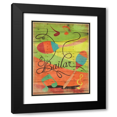 Bailar Black Modern Wood Framed Art Print with Double Matting by Grey, Jace