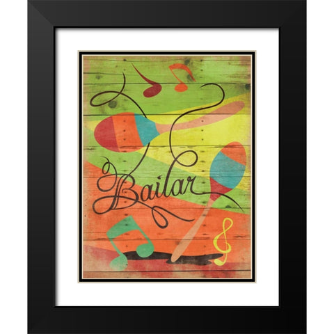 Bailar Black Modern Wood Framed Art Print with Double Matting by Grey, Jace