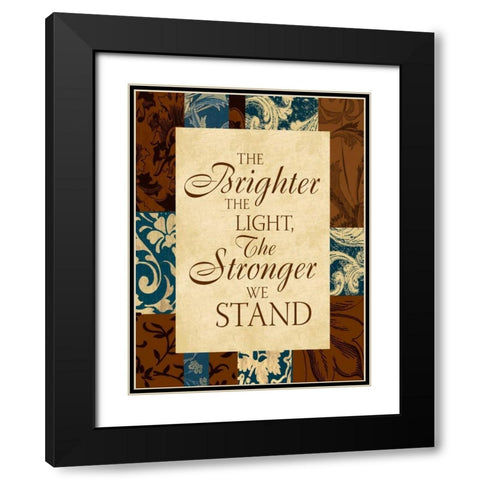 Brighter I Black Modern Wood Framed Art Print with Double Matting by Grey, Jace