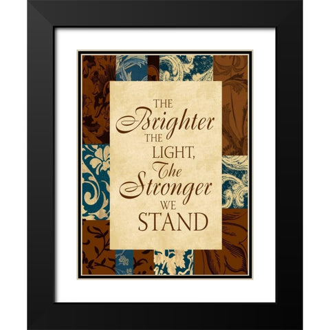 Brighter I Black Modern Wood Framed Art Print with Double Matting by Grey, Jace