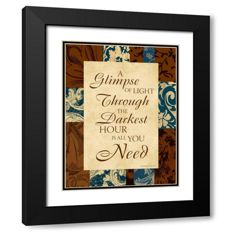 Darkest I Black Modern Wood Framed Art Print with Double Matting by Grey, Jace