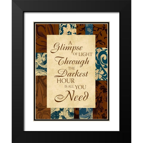 Darkest I Black Modern Wood Framed Art Print with Double Matting by Grey, Jace
