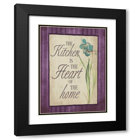 Kitchen Heart of The Home Black Modern Wood Framed Art Print with Double Matting by Grey, Jace