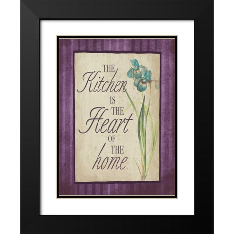 Kitchen Heart of The Home Black Modern Wood Framed Art Print with Double Matting by Grey, Jace