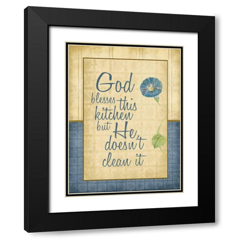 Kitchen gods Black Modern Wood Framed Art Print with Double Matting by Grey, Jace