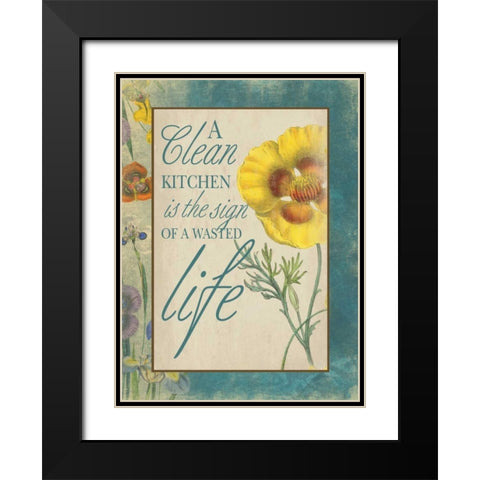 Kitchen Wasted Life Black Modern Wood Framed Art Print with Double Matting by Grey, Jace