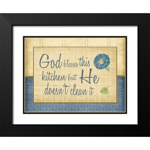 Kitchen gods 2 Black Modern Wood Framed Art Print with Double Matting by Grey, Jace