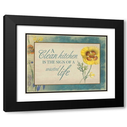 Kitchen Wasted Life 2 Black Modern Wood Framed Art Print with Double Matting by Grey, Jace