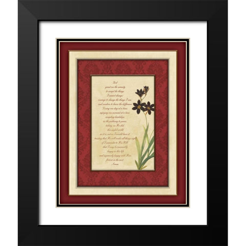Religious Floral Black Modern Wood Framed Art Print with Double Matting by Grey, Jace