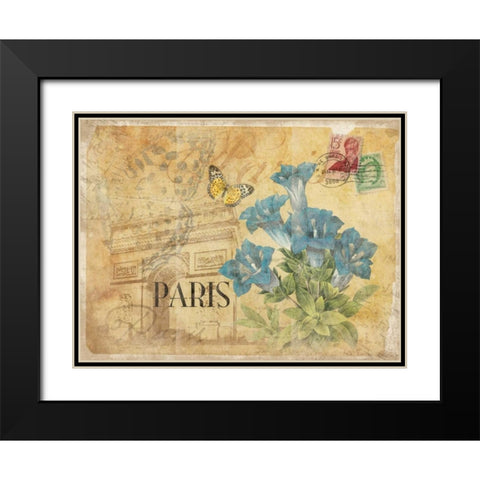 Paris Postcard 7 Black Modern Wood Framed Art Print with Double Matting by Grey, Jace