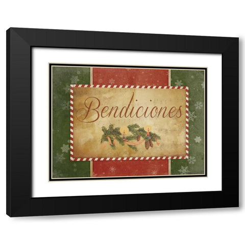 Bendiciones Black Modern Wood Framed Art Print with Double Matting by Grey, Jace