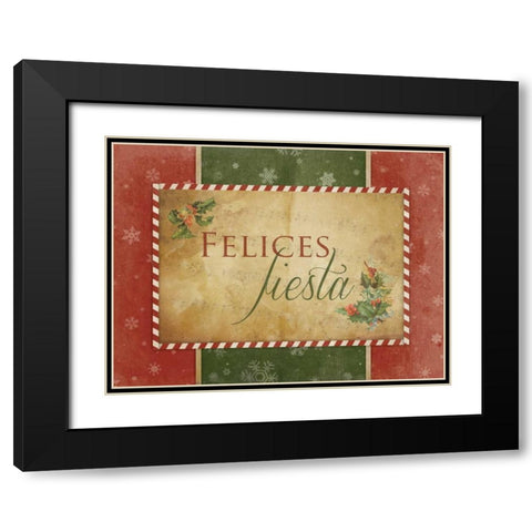 Felices Fiesta Black Modern Wood Framed Art Print with Double Matting by Grey, Jace