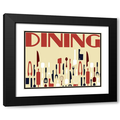 Kitchen Dinning F Black Modern Wood Framed Art Print with Double Matting by Grey, Jace