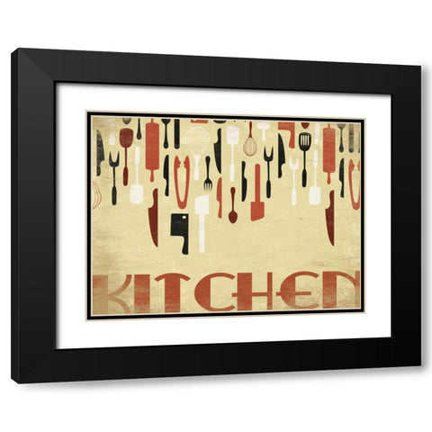 Kitchen Dinning G Black Modern Wood Framed Art Print with Double Matting by Grey, Jace
