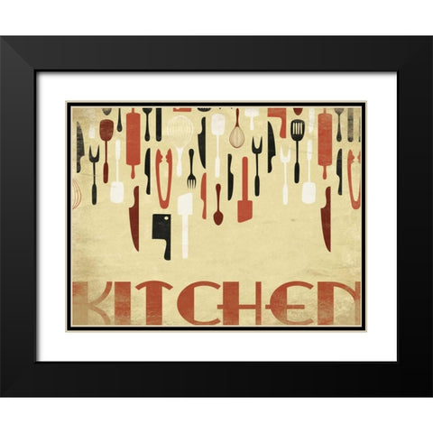 Kitchen Dinning G Black Modern Wood Framed Art Print with Double Matting by Grey, Jace