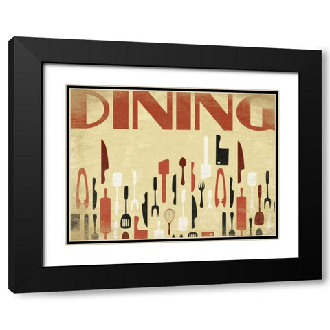 Kitchen Dinning H Black Modern Wood Framed Art Print with Double Matting by Grey, Jace