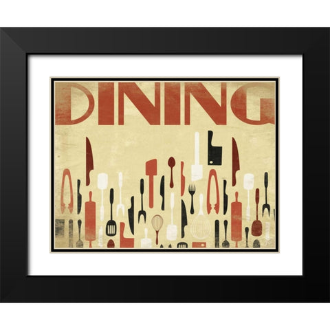 Kitchen Dinning H Black Modern Wood Framed Art Print with Double Matting by Grey, Jace