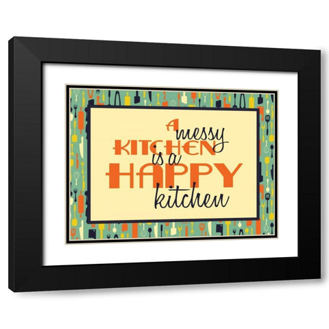 Messy Kitchen 2 Black Modern Wood Framed Art Print with Double Matting by Grey, Jace
