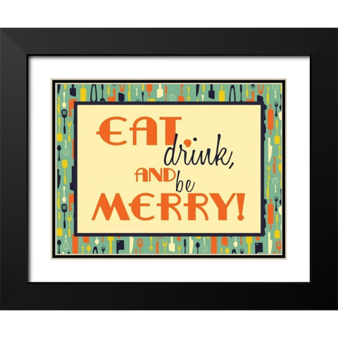 Merry Kitchen 2 Black Modern Wood Framed Art Print with Double Matting by Grey, Jace