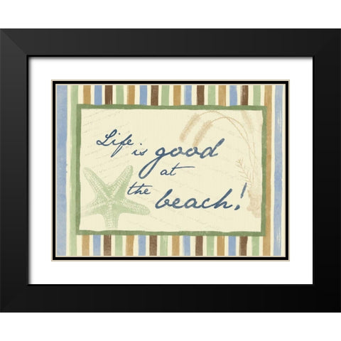 Beach A Black Modern Wood Framed Art Print with Double Matting by Grey, Jace