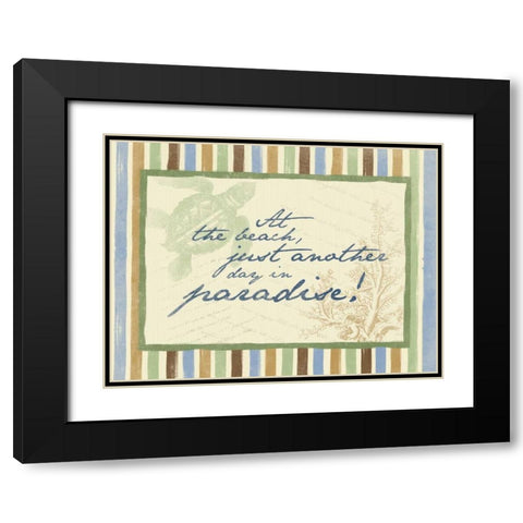 Beach B Black Modern Wood Framed Art Print with Double Matting by Grey, Jace