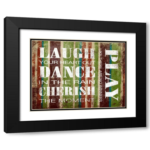 Play Inspirational Black Modern Wood Framed Art Print with Double Matting by Grey, Jace